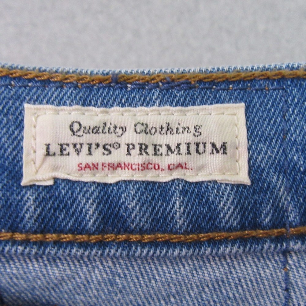 Levis Womens 501S Premium Jeans 26 X 30 Skinny Medium Wash Blue Embroidered - Picture 7 of 11
